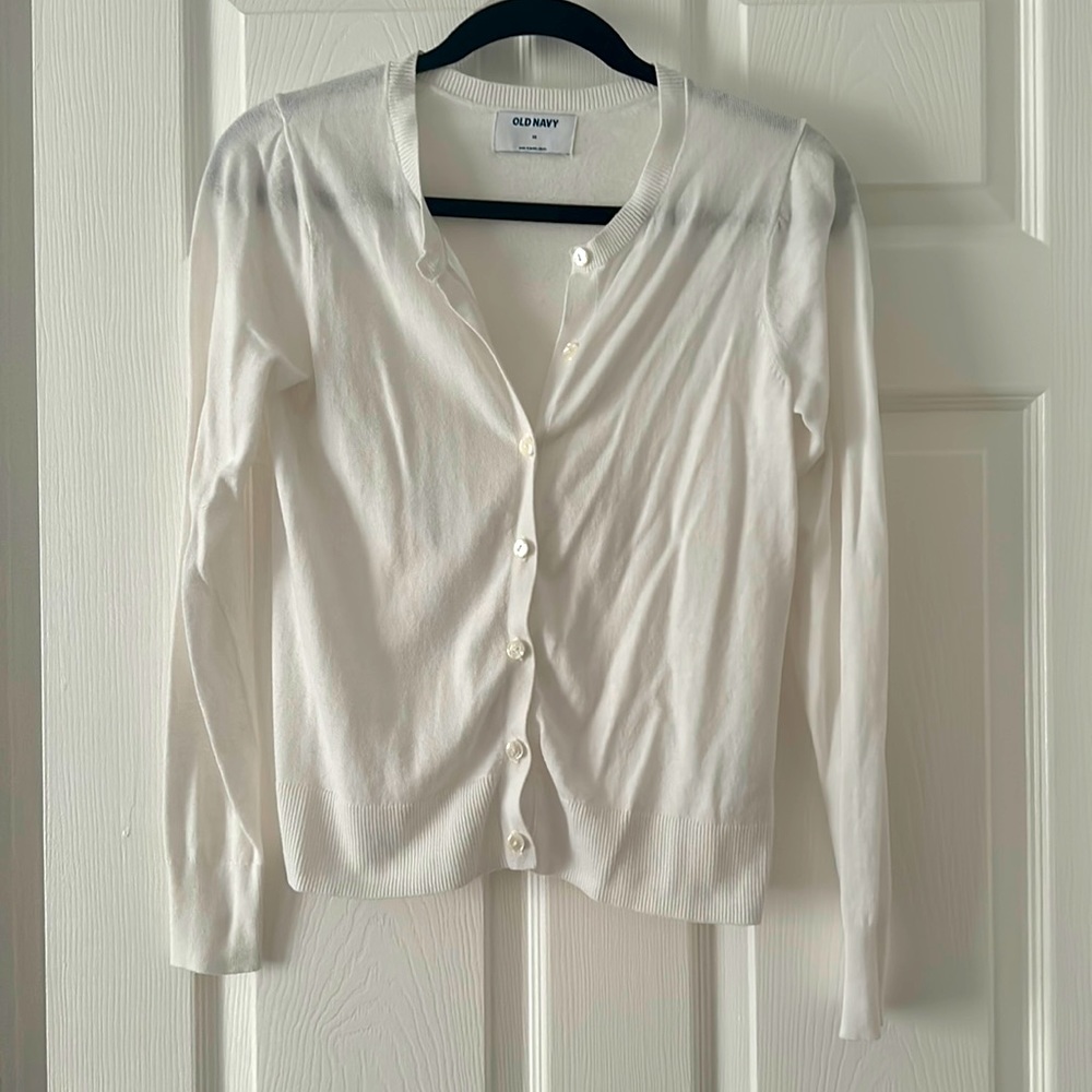 Old Navy White Cardigan